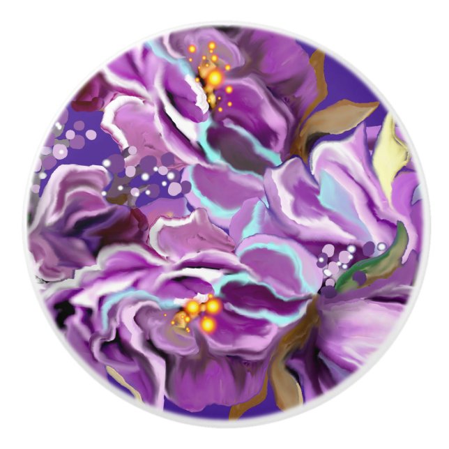 Bouton en céramique pourpre (Devant)