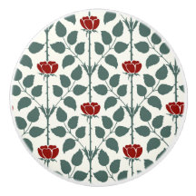 Bouton en céramique Rose