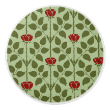 Bouton en céramique Rose