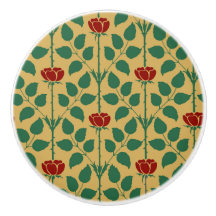 Bouton en céramique Rose