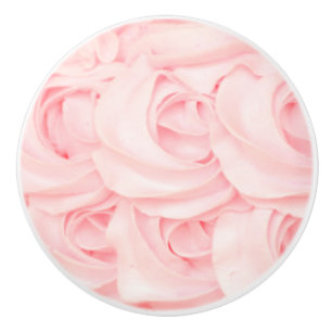 Bouton en céramique rose de givrage rose