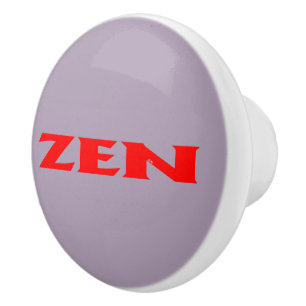 Bouton en céramique rouge zen