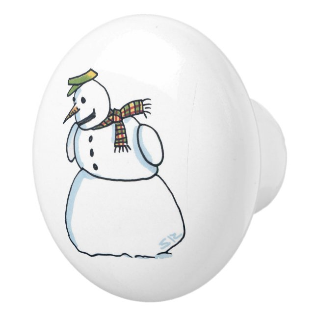 Bouton en céramique Snowman (Droite)