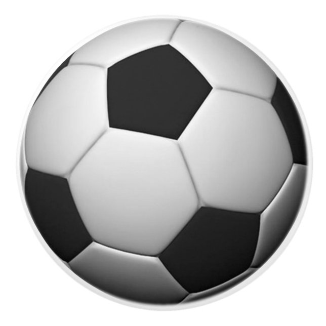 Bouton en céramique Soccer Ball (Devant)