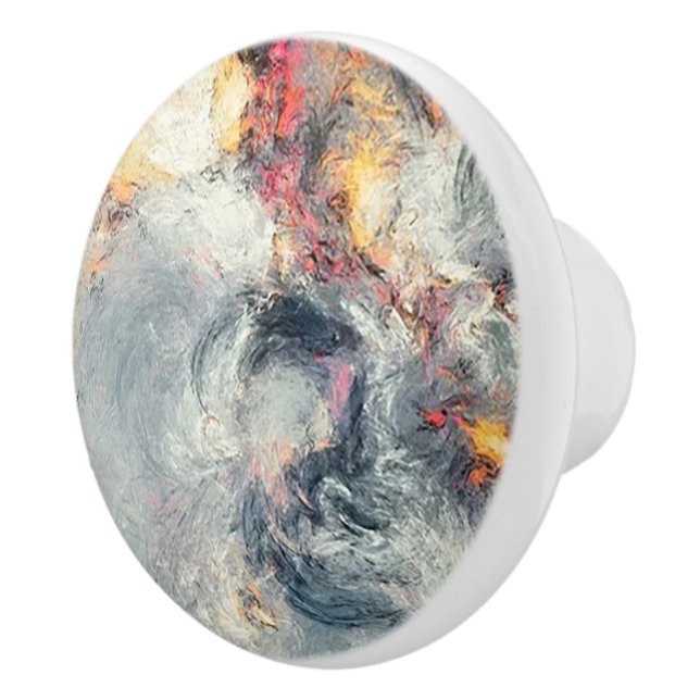 Bouton en céramique Terre et Feu / Tirer (Droite)