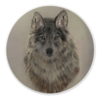 Bouton en céramique Wolf