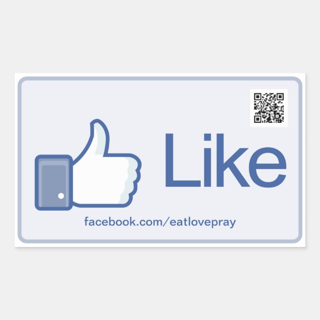Bouton Like - autocollants promotionnels avec code (Devant)