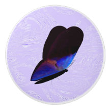 Bouton noir Violet Ceramic Pull