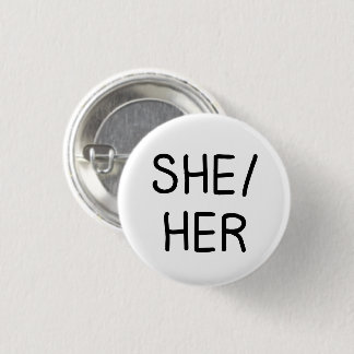 bouton pronom broche de badge manuscrite