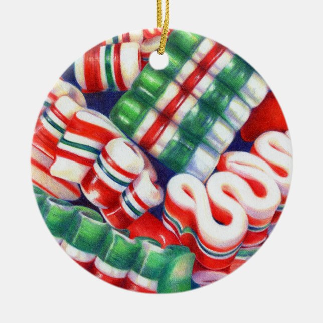 BOUTON RIBBON Cercle en céramique ornement (Devant)