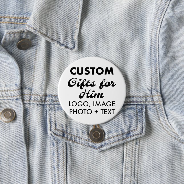 Bouton rond 3" Badge de broche Cadeaux personnalis (En situation)
