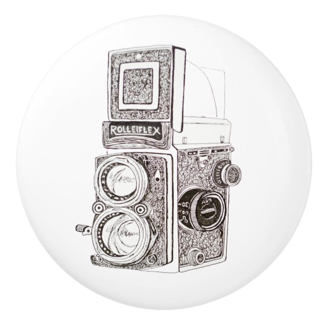 Bouton vintage de tiroir d'appareil-photo (Devant)