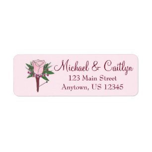 Boutonniere Pink Floral Rose Blume Wedelmarken