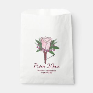 Boutonniere Pink Rose Corsage Blume Prom Wedding Geschenktütchen