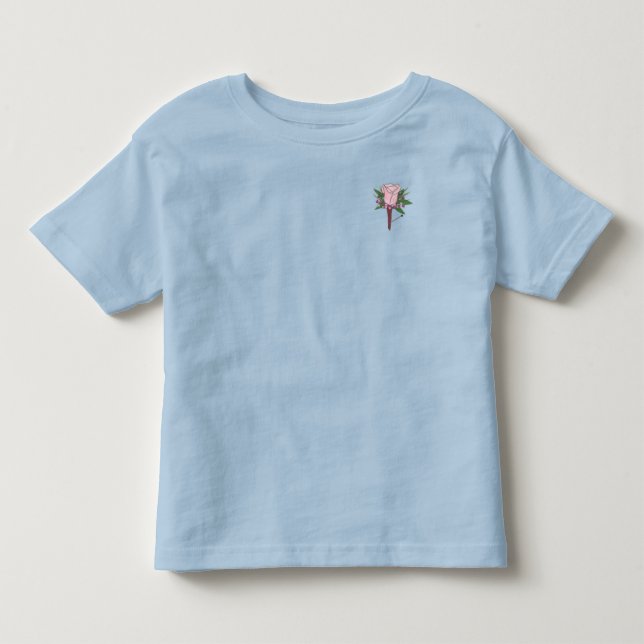 Boutonniere Rose Blume Hochzeitsring Kleinkind T-shirt (Vorderseite)