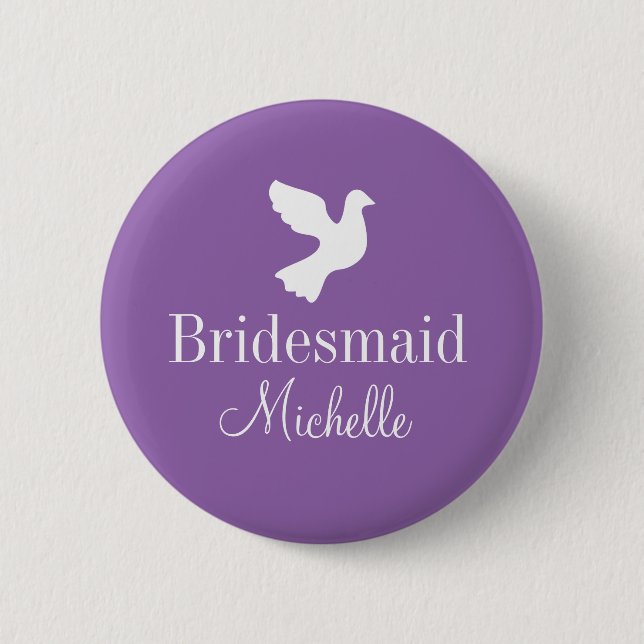 Boutons de dove de badge de nom d'agente personnal (Devant)