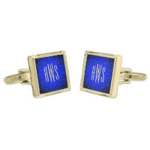 Perosonated Starry Royal Blue Cufflinks