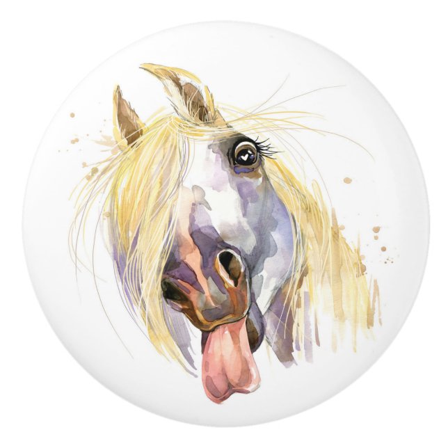 Boutons de tiroir à cheval amusants (Devant)