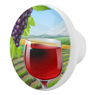 Boutons de tiroir de raisins à vin