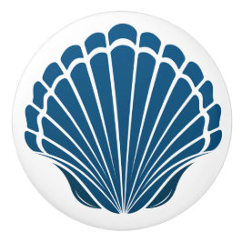 Boutons de tiroirs en coquille de mer de plage - S
