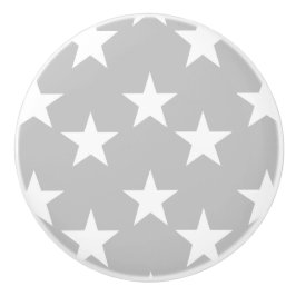 Boutons en céramique gris et blancs de profil sous