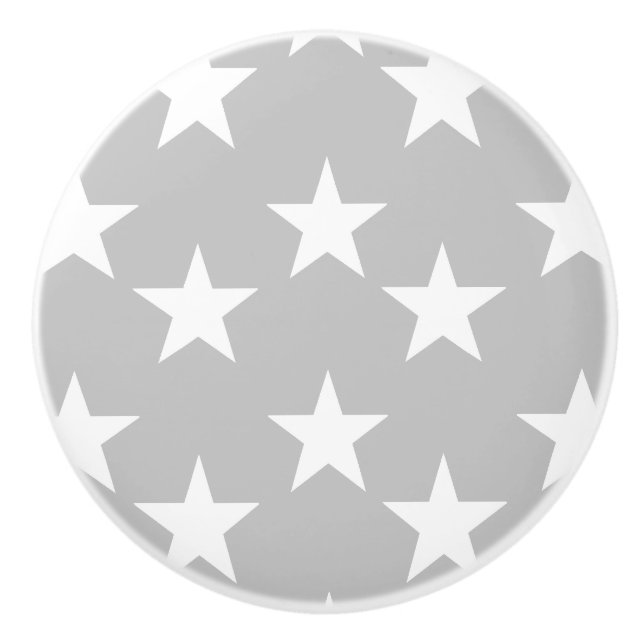 Boutons en céramique gris et blancs de profil sous (Devant)