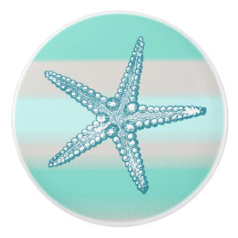 Boutons en céramique nautiques/tractions d'étoiles