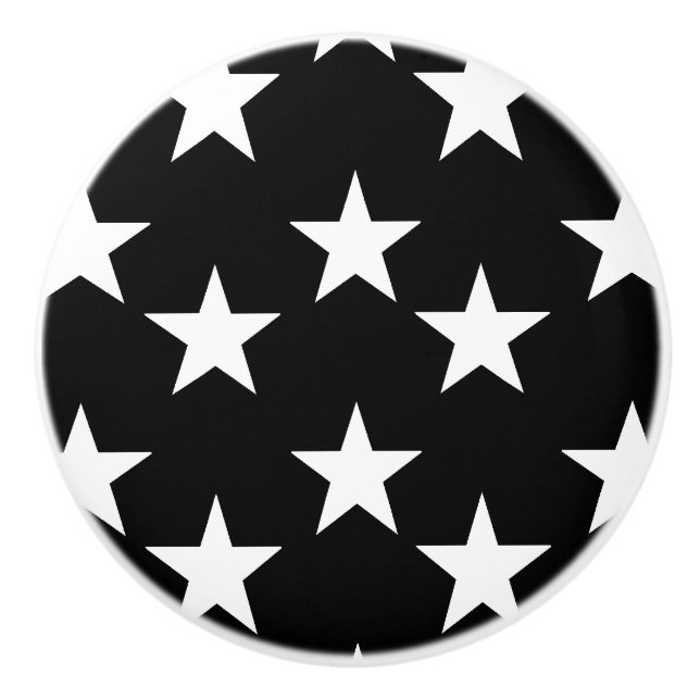 Boutons en céramique noirs et blancs de profil (Devant)