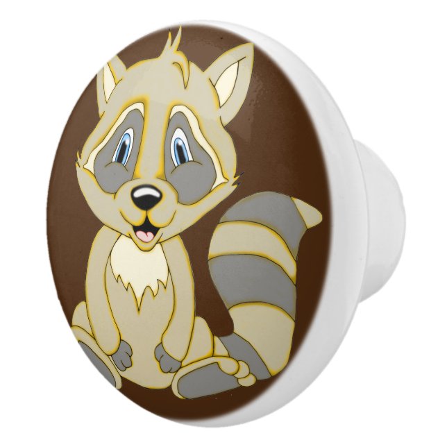 Boutons en céramique Rocky Raccoon (Droite)