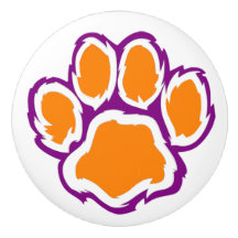 Boutons en céramique Tiger Paw