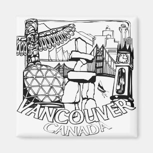 Boutons et cadeaux Magnet de souvenirs de Vancouve