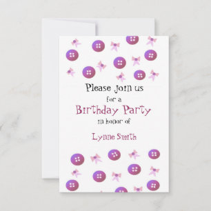 Boutons et vaches Invitation Anniversaire