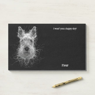 Bouvier des Flandres Abstrakt Art Dog Name Post-it Klebezettel