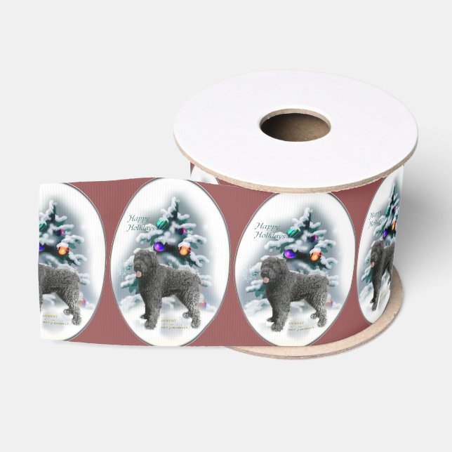 Bouvier des Flandres Christmas Ripsband (Spule)