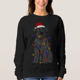 Bouvier Des Flandres Dog Tragen Weihnachtshut Lig Sweatshirt