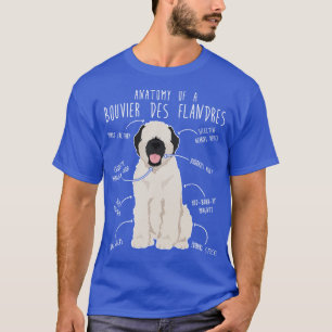 Bouvier Des Flandres Fawn Cream Dog Anatomie T-Shirt