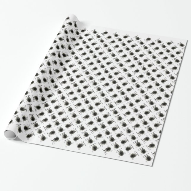 Bouvier des Flandres Geschichtsdesign Geschenkpapier (Ungerollt)