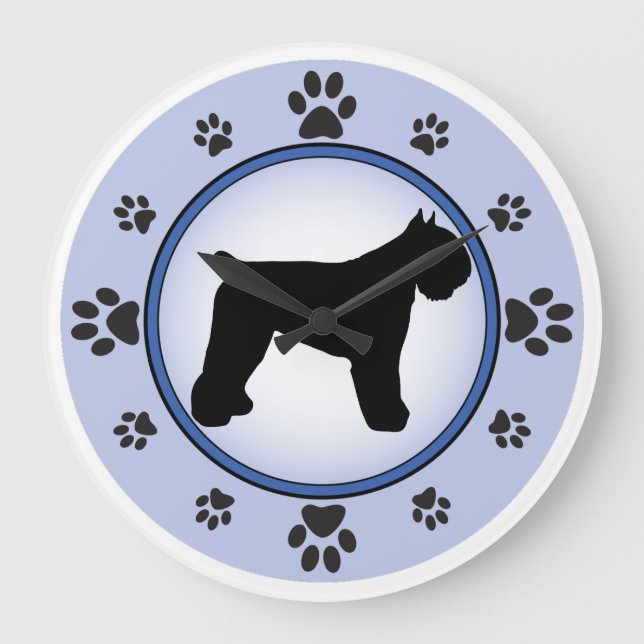 Bouvier des Flandres Große Wanduhr (Vorderseite)
