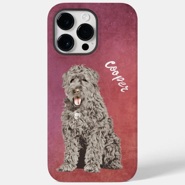 Bouvier des Flandres Grunge Case-Mate iPhone Case (Rückseite)