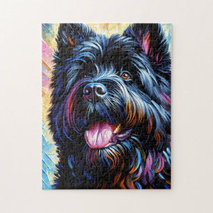Bouvier des Flandres Hundeporträt Acrylkunst
