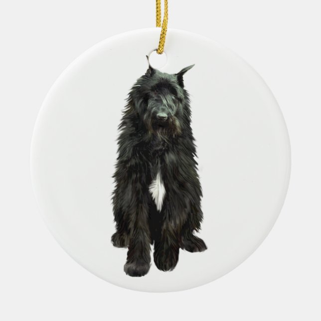 Bouvier des Flandres Keramik Ornament (Vorne)