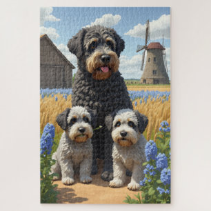 Bouvier des Flandres Ländliche Feldkunst