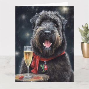 Bouvier des Flandres Neujahr Karte