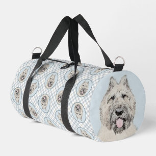 Bouvier des Flandres Painting Fawn Brindle Dog Kun Duffle Bag