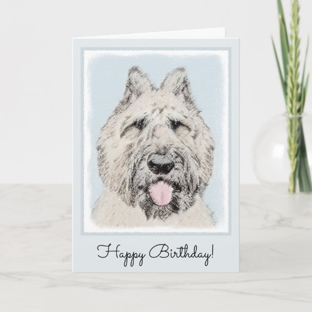 Bouvier des Flandres Painting - Original Dog Art Karte (Vorderseite)