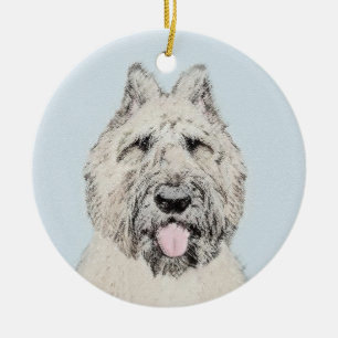 Bouvier des Flandres Painting - Original Dog Art Keramikornament