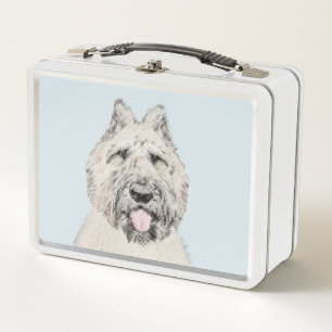 Bouvier des Flandres Painting - Original Dog Art Metall Brotdose