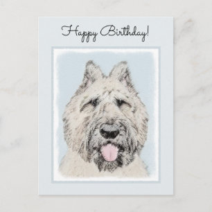 Bouvier des Flandres Painting - Original Dog Art Postkarte