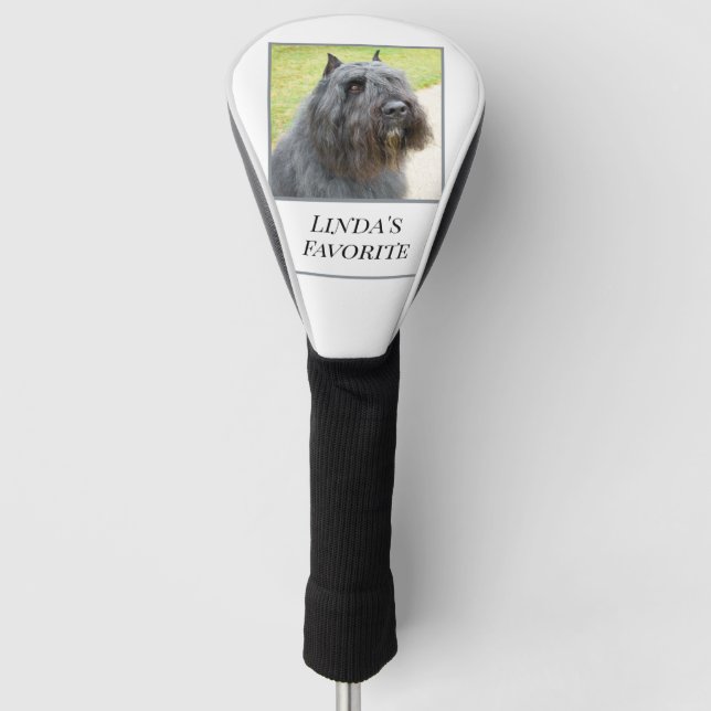 Bouvier des Flandres Personalisiert Golf Headcover (Vorderseite)