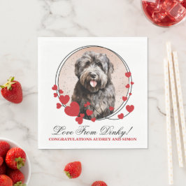 Bouvier des Flandres Red Heart Frame Foto Serviette
